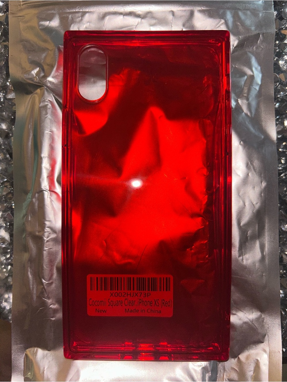 Red Clear Protective Case for iPhone XS